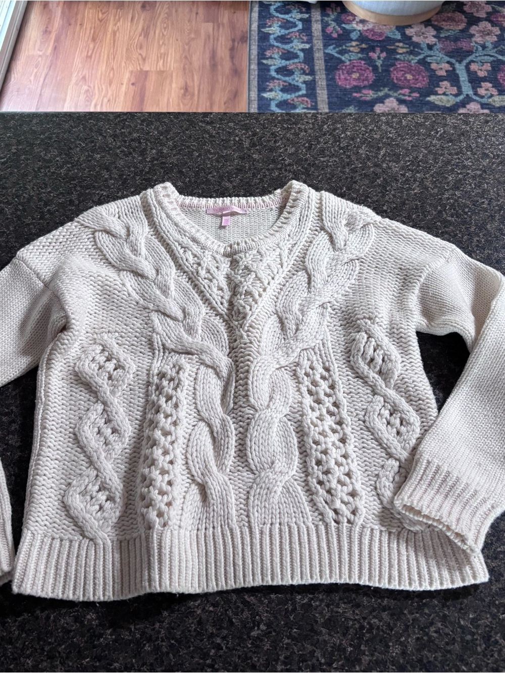 Victoria's Secret Vintage Cream Cable Knit Sweater